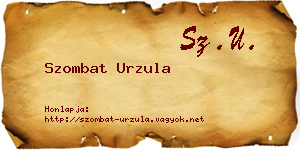 Szombat Urzula névjegykártya